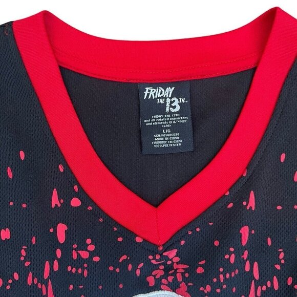 Friday The 13th Jason Voorhees Horror Movie Hockey Jersey Men Size Large Costume - Picture 4 of 13